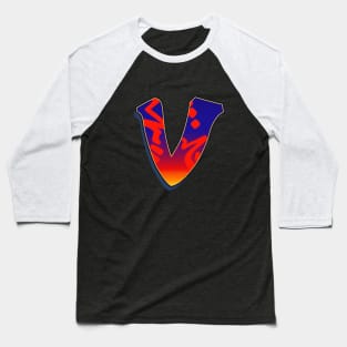 Letter V - Night Sky Baseball T-Shirt